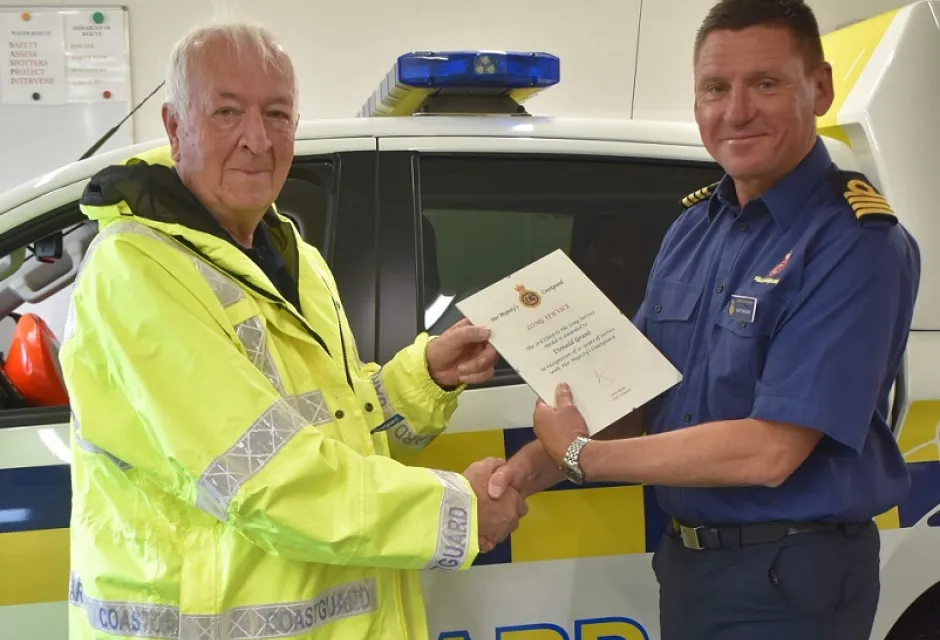 Donald grant and Commander Matt MacKay