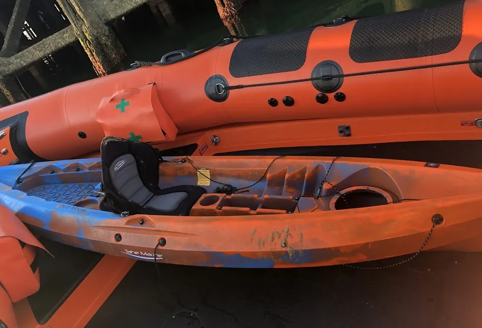 Orange kayak found