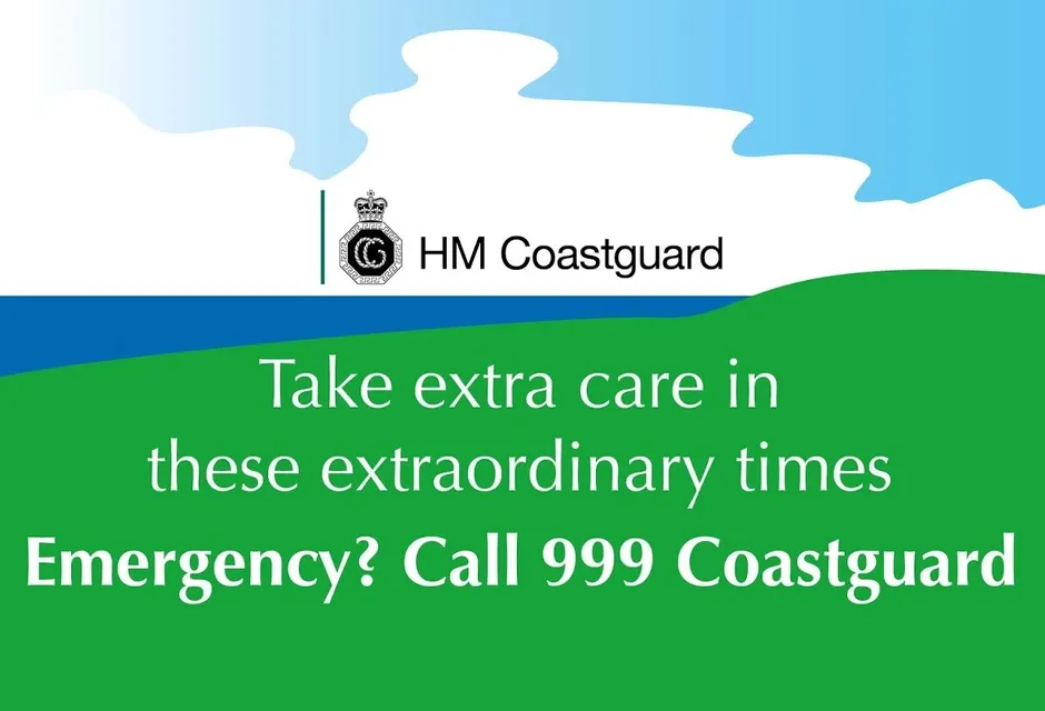 HM Coastguard's safety banner.
