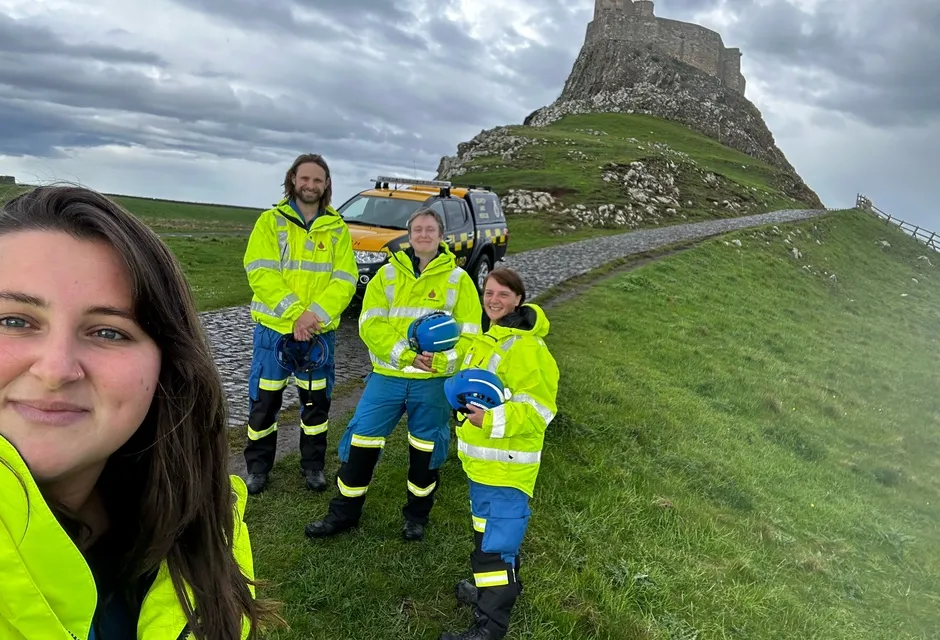 Coastguards at the Holy Island of Lindisfarne