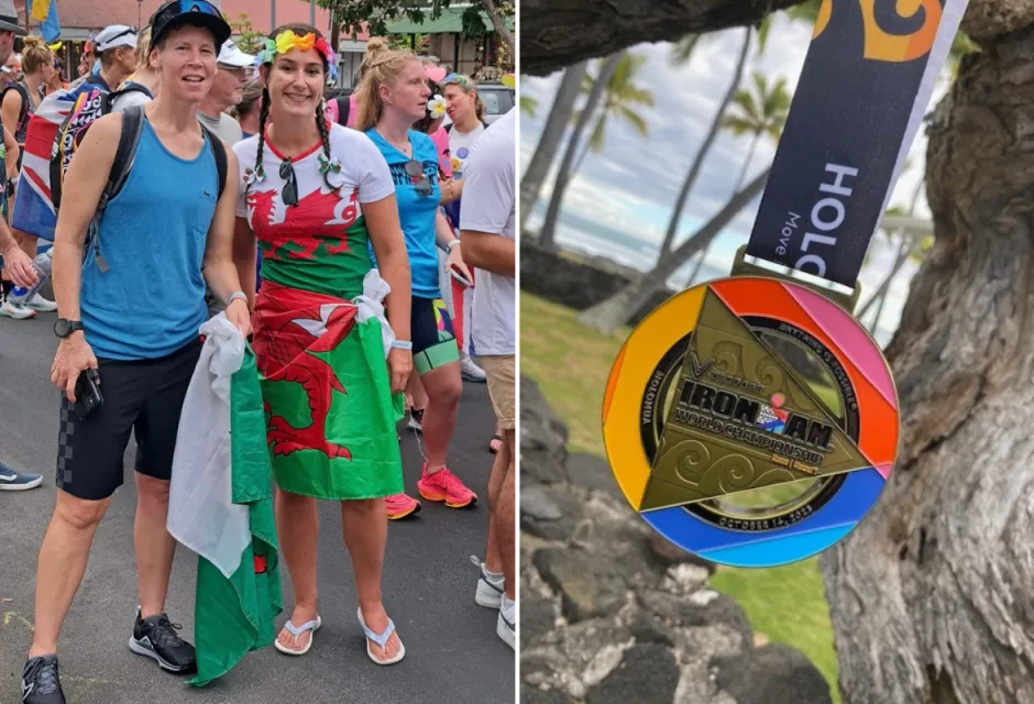 SCOO Bex Owen and CRO Alex Tennant, before taking part in Ironman World Championship