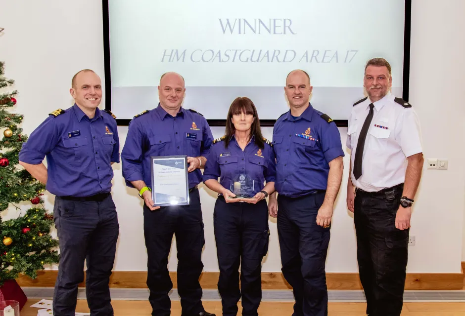 Area 17 Coastguards with their award