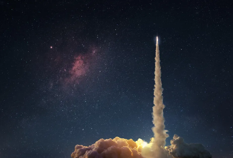 A rocket launch 