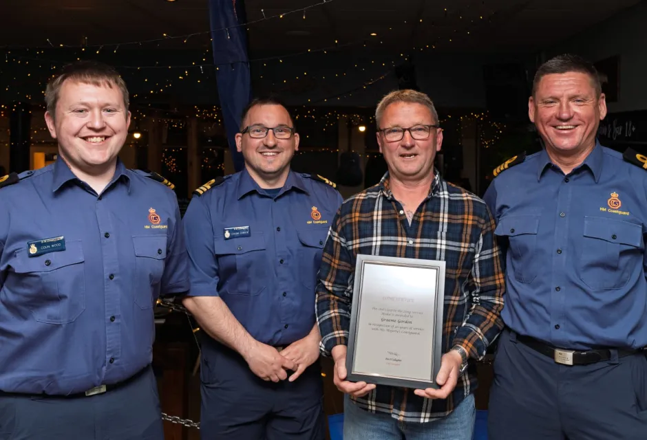 Graeme Gordon, second from right, with Colin Wood, Calum Christie and Matt Mackay. 