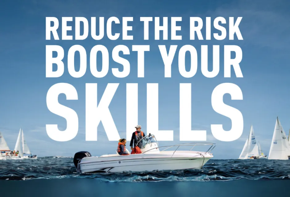 Reduce the risk, boost your skills campaign poster 